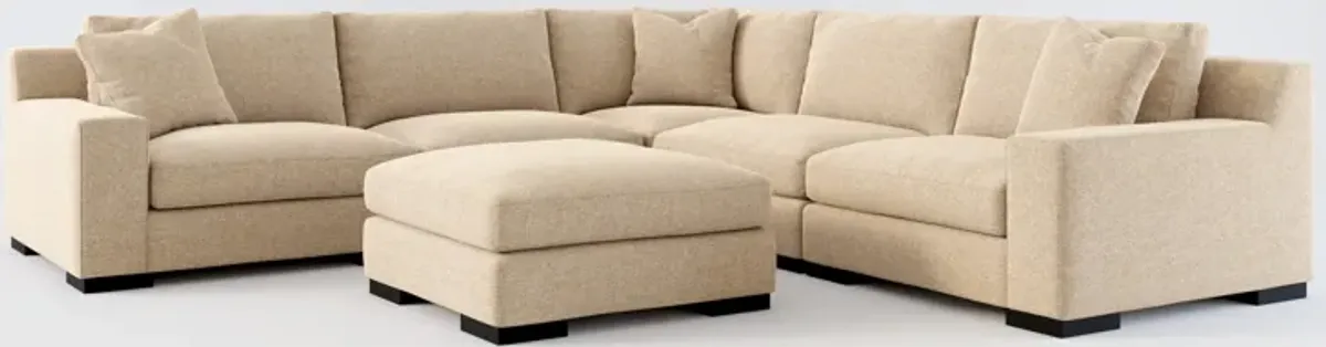 Bondi Foam Comfort 5-Piece Sectional and Ottoman - Liv Wicker