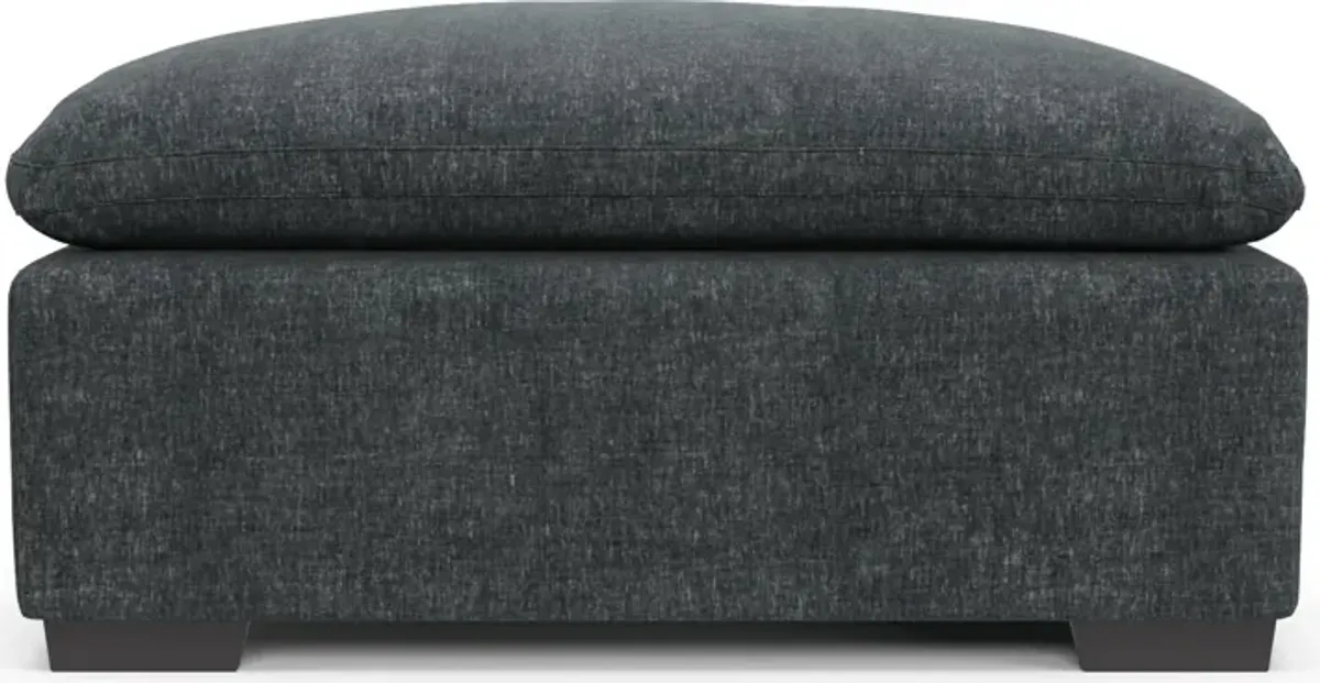 Plush Feathered Comfort Ottoman - Contessa Shadow