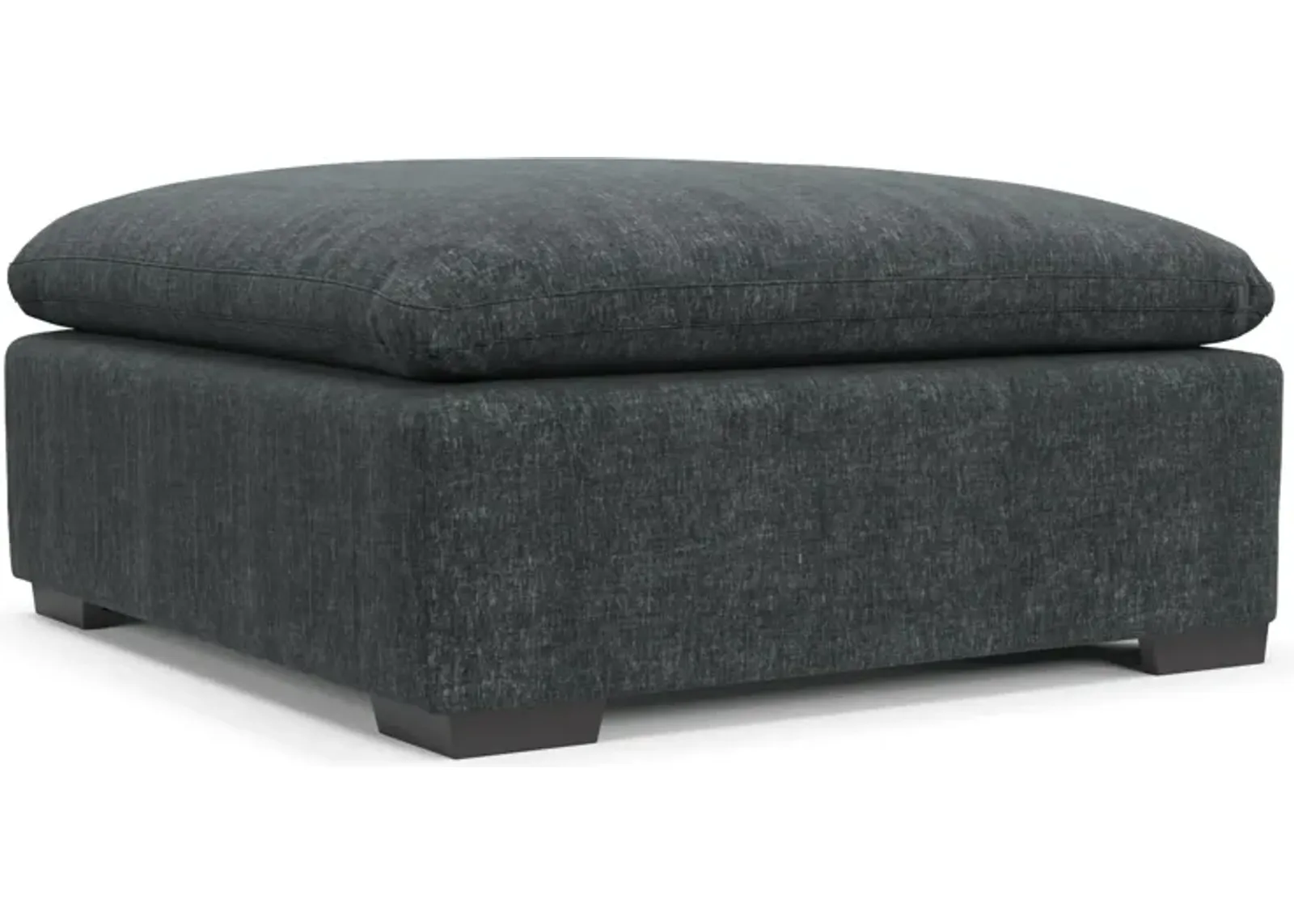 Plush Feathered Comfort Ottoman - Contessa Shadow