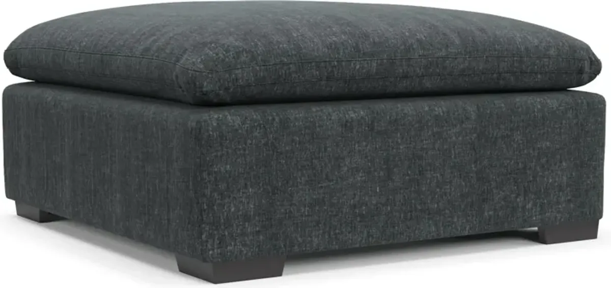 Plush Feathered Comfort Ottoman - Contessa Shadow