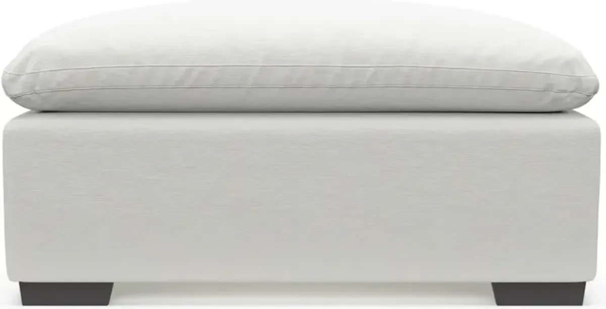 Plush Feathered Comfort Ottoman - Contessa Vanilla