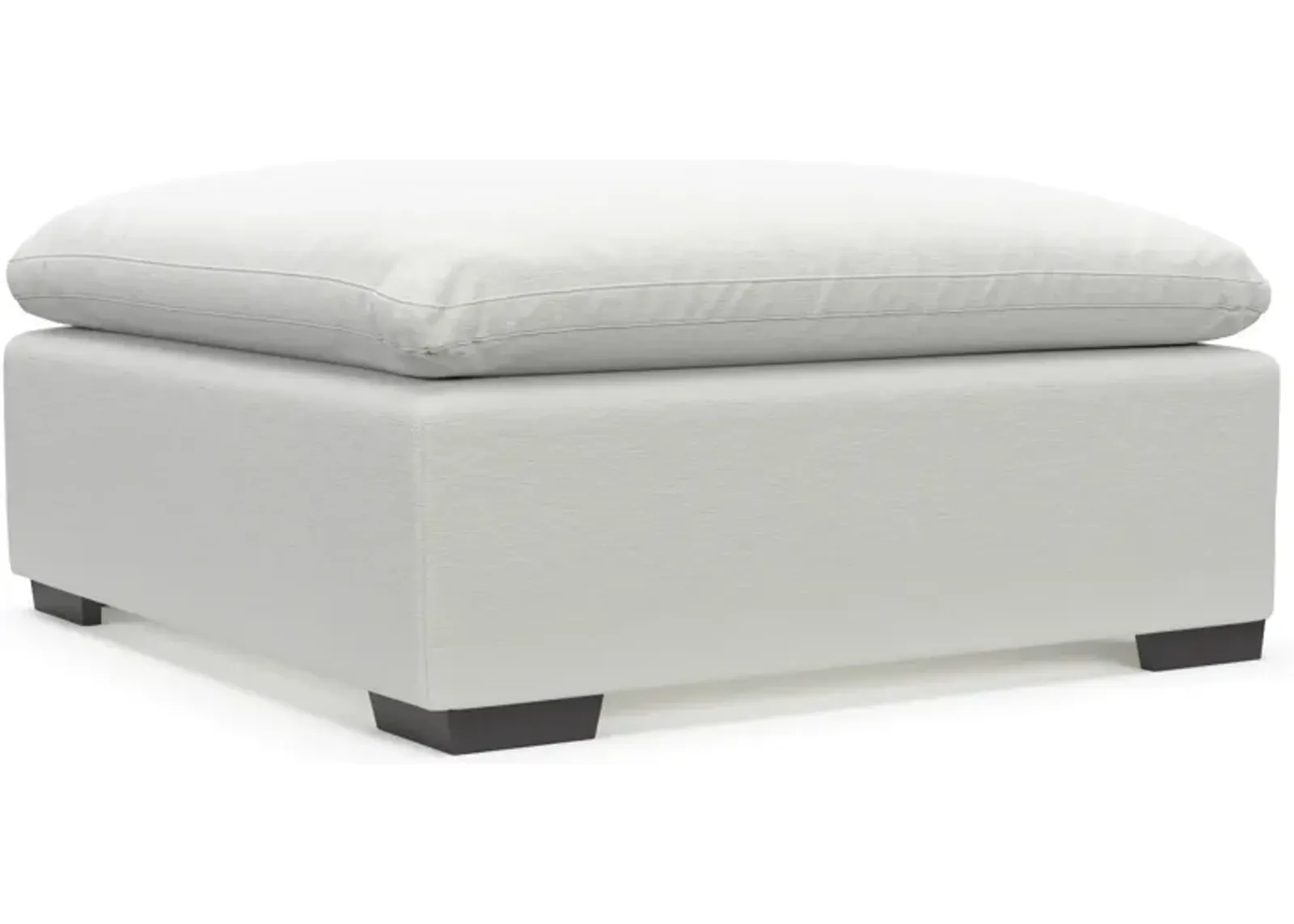 Plush Feathered Comfort Ottoman - Contessa Vanilla