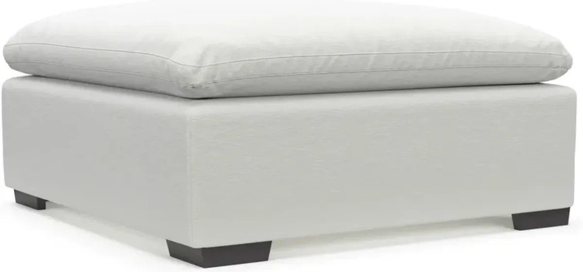 Plush Feathered Comfort Ottoman - Contessa Vanilla