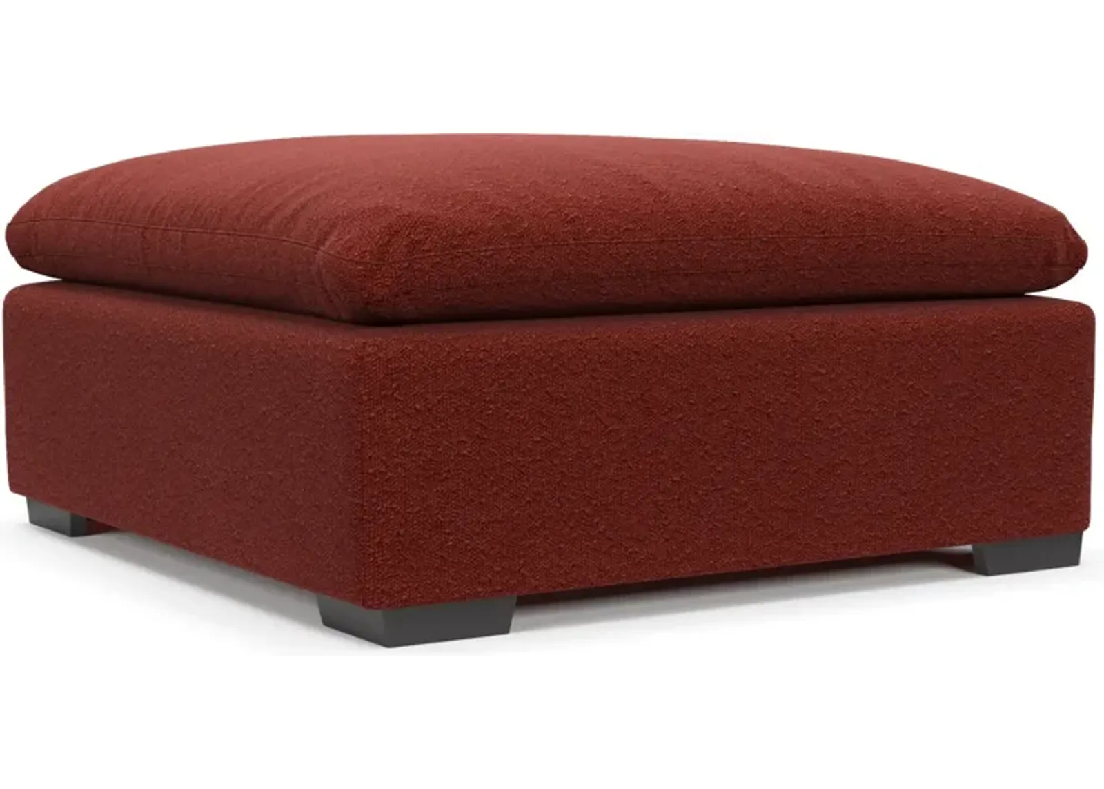 Plush Feathered Comfort Ottoman - Bloke Brick