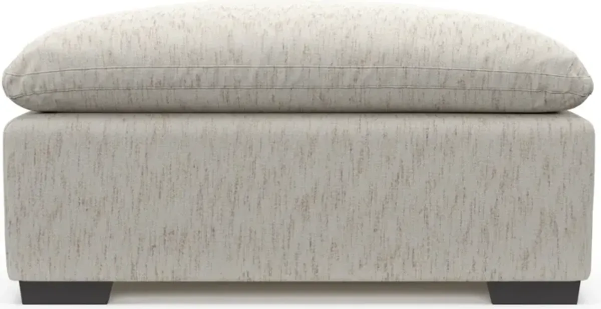 Plush Feathered Comfort Ottoman - P.T. Cream