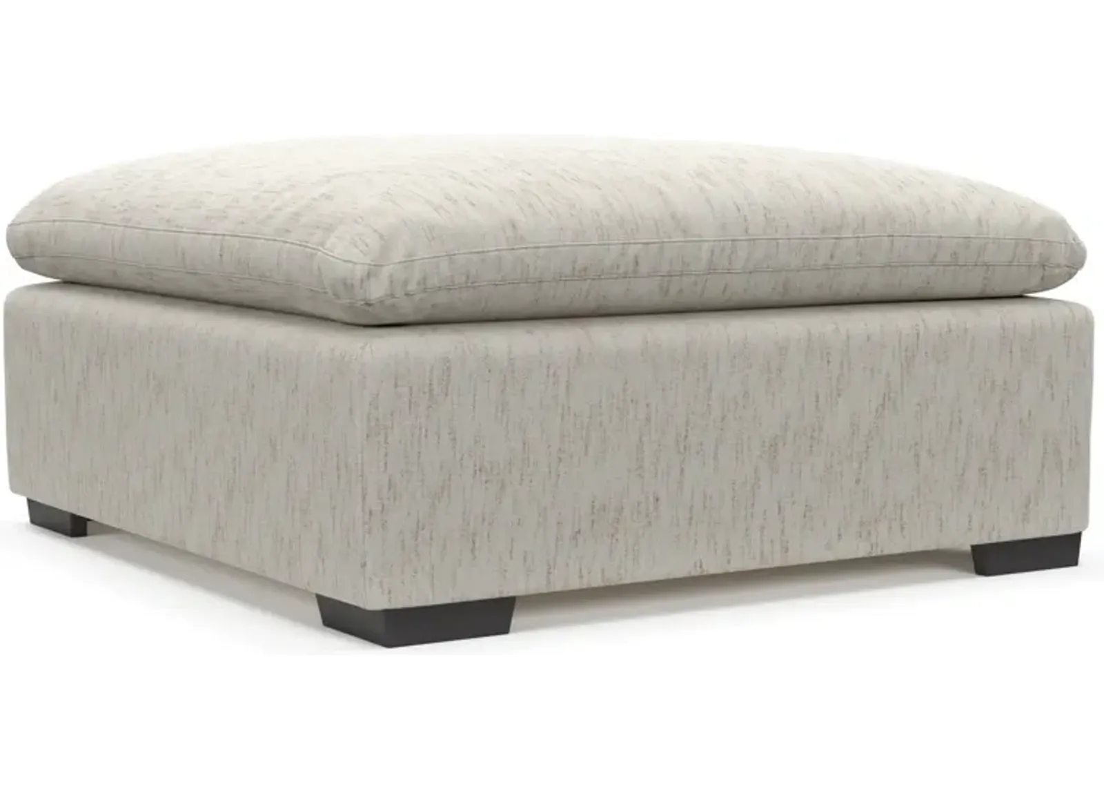 Plush Feathered Comfort Ottoman - P.T. Cream