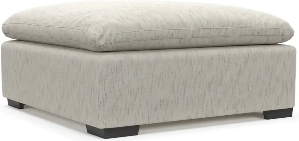 Plush Feathered Comfort Ottoman - P.T. Cream