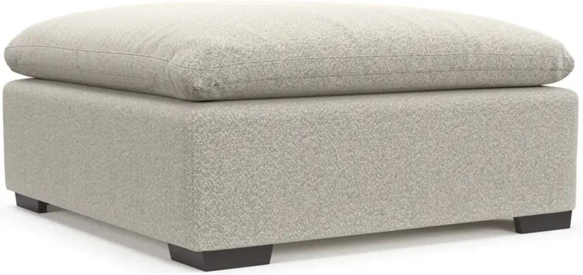 Plush Feathered Comfort Ottoman - Muse Stone