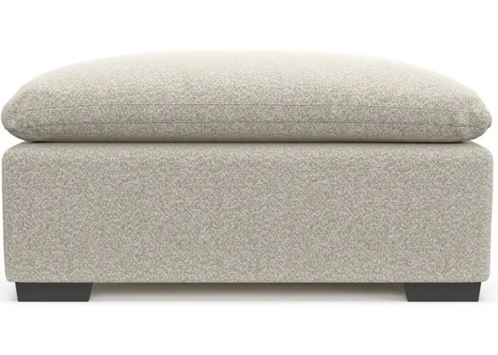 Plush Feathered Comfort Ottoman - Muse Stone