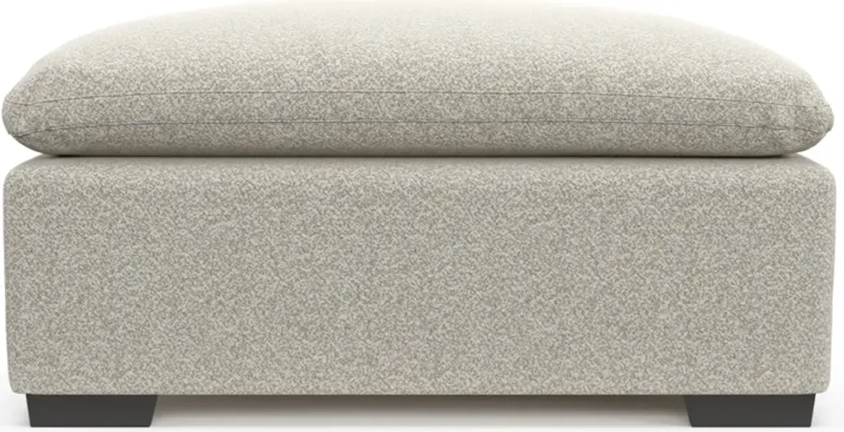 Plush Feathered Comfort Ottoman - Muse Stone