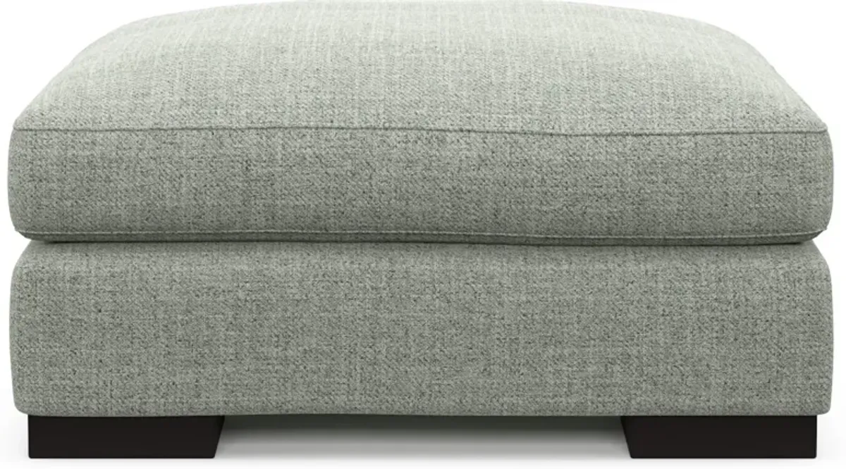 Bondi Hybrid Comfort Ottoman - Broderick Sea Glass