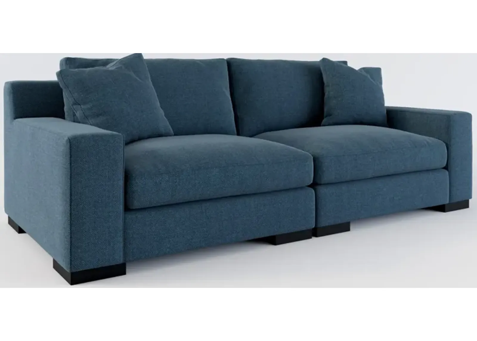 Bondi Hybrid Comfort 2-Piece Sofa - Broderick Indigo