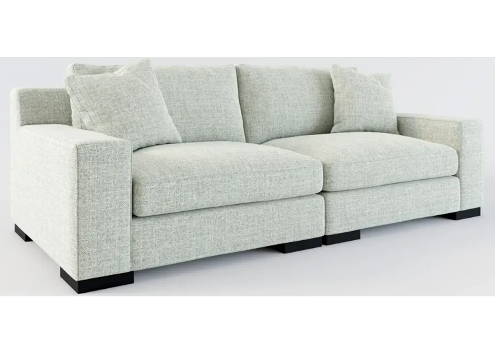 Bondi Hybrid Comfort 2-Piece Sofa - Broderick Sea Glass