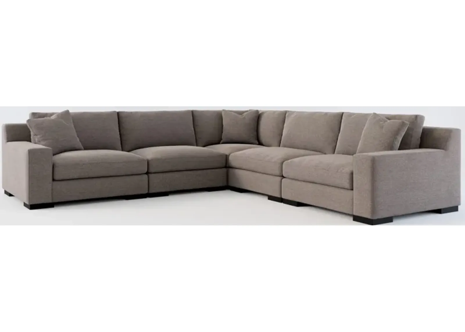 Bondi Hybrid Comfort 5-Piece Sectional - Presidio Steel