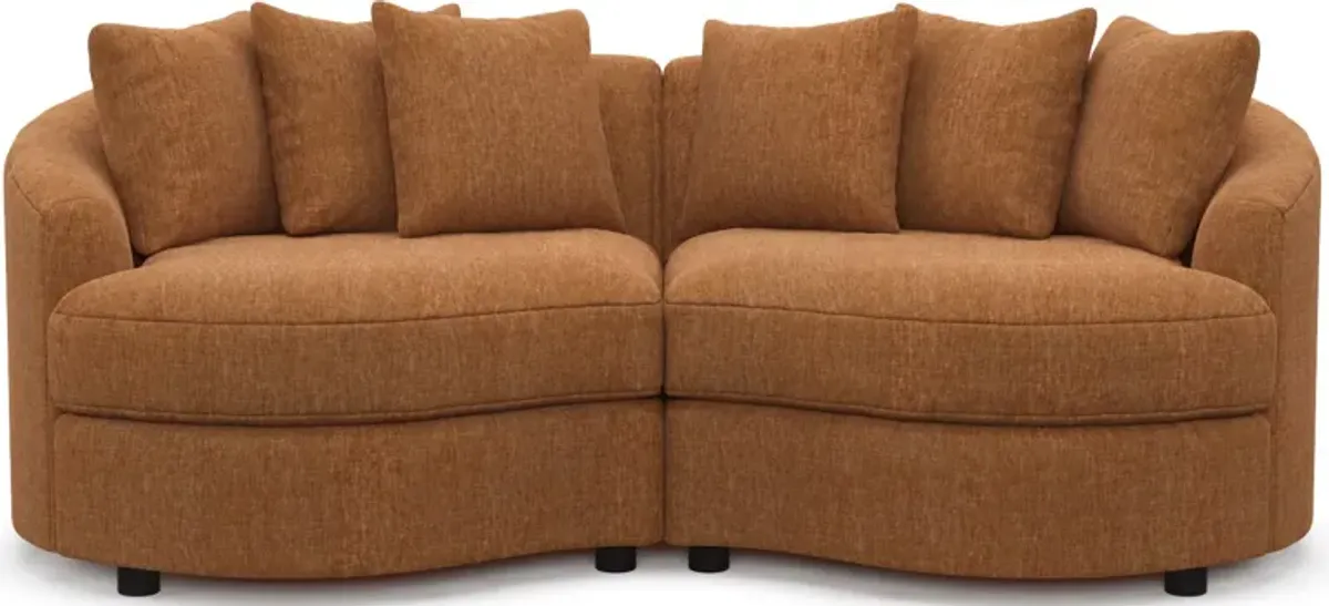 Allegra Foam Comfort 2-Piece Sectional - Contessa Ginger