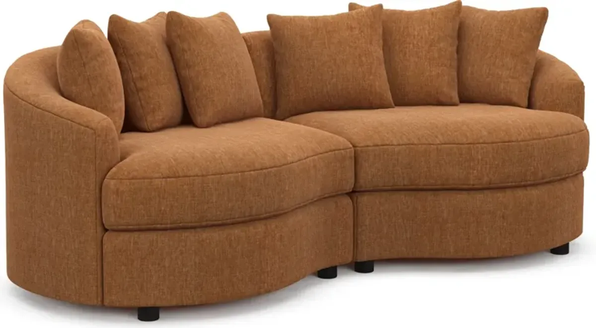 Allegra Foam Comfort 2-Piece Sectional - Contessa Ginger