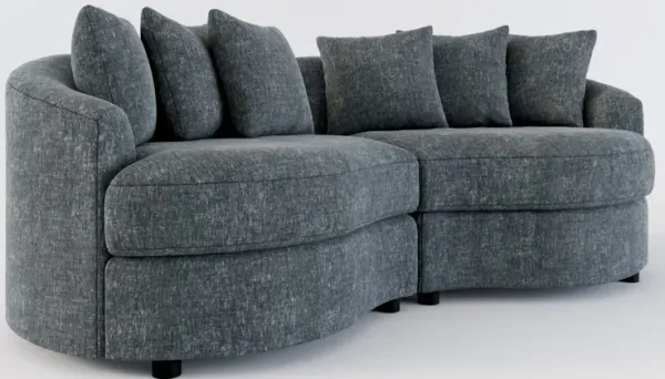 Allegra Foam Comfort 2-Piece Sectional - Contessa Shadow