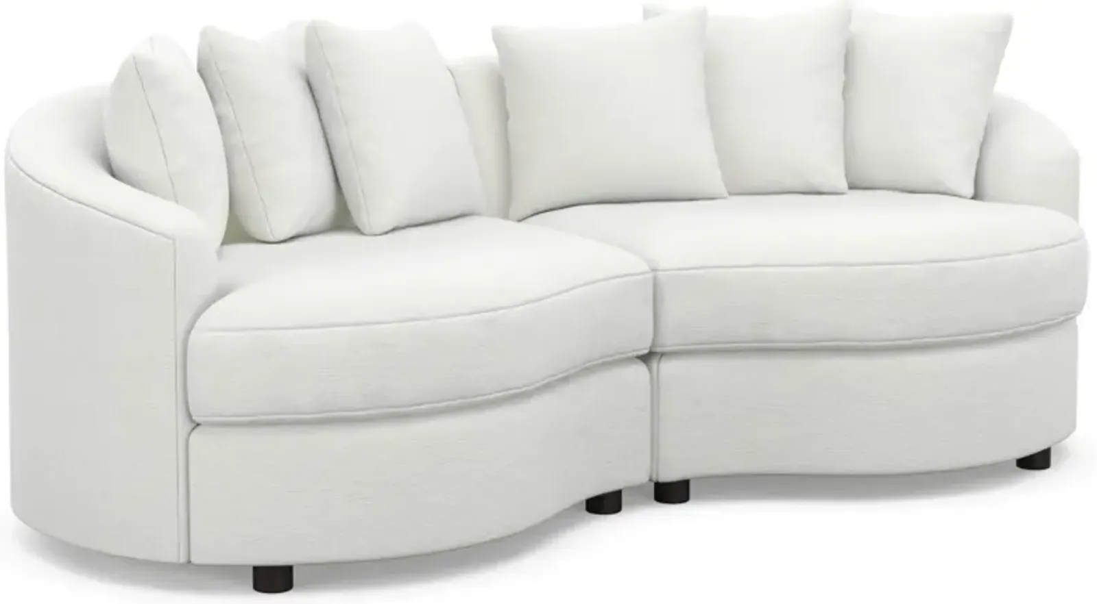 Allegra Foam Comfort 2-Piece Sectional - Contessa Vanilla