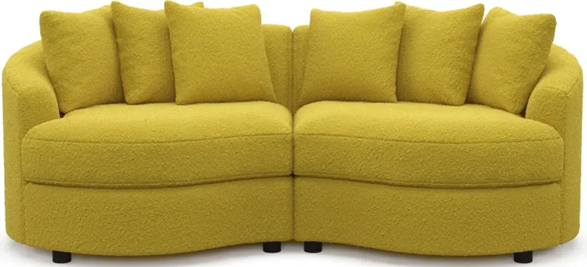 Allegra Foam Comfort 2-Piece Sectional - Bloke Goldenrod