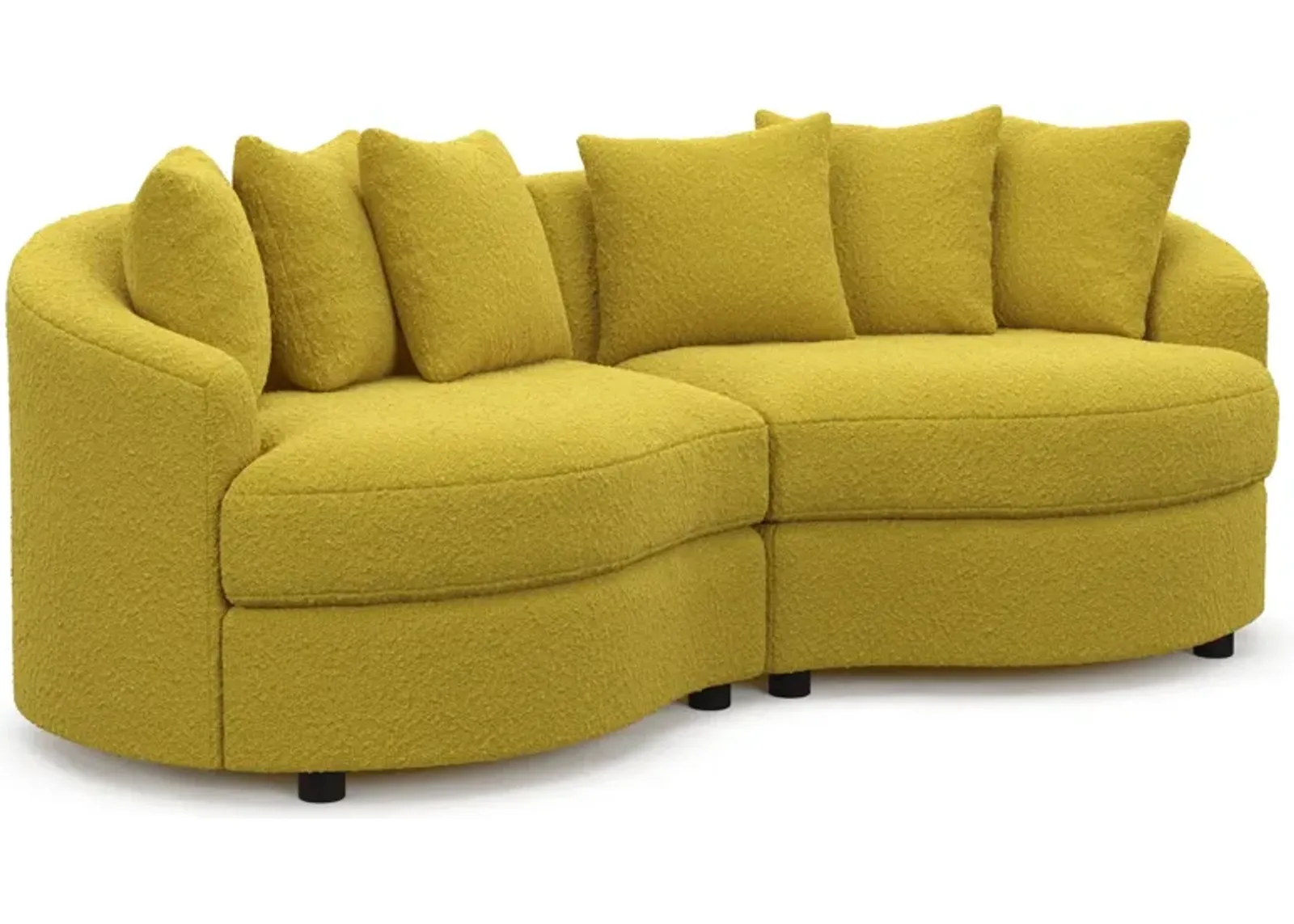 Allegra Foam Comfort 2-Piece Sectional - Bloke Goldenrod