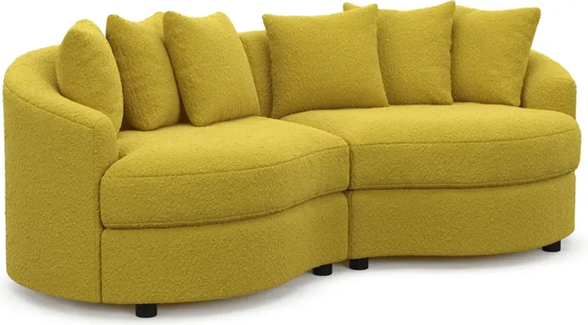 Allegra Foam Comfort 2-Piece Sectional - Bloke Goldenrod