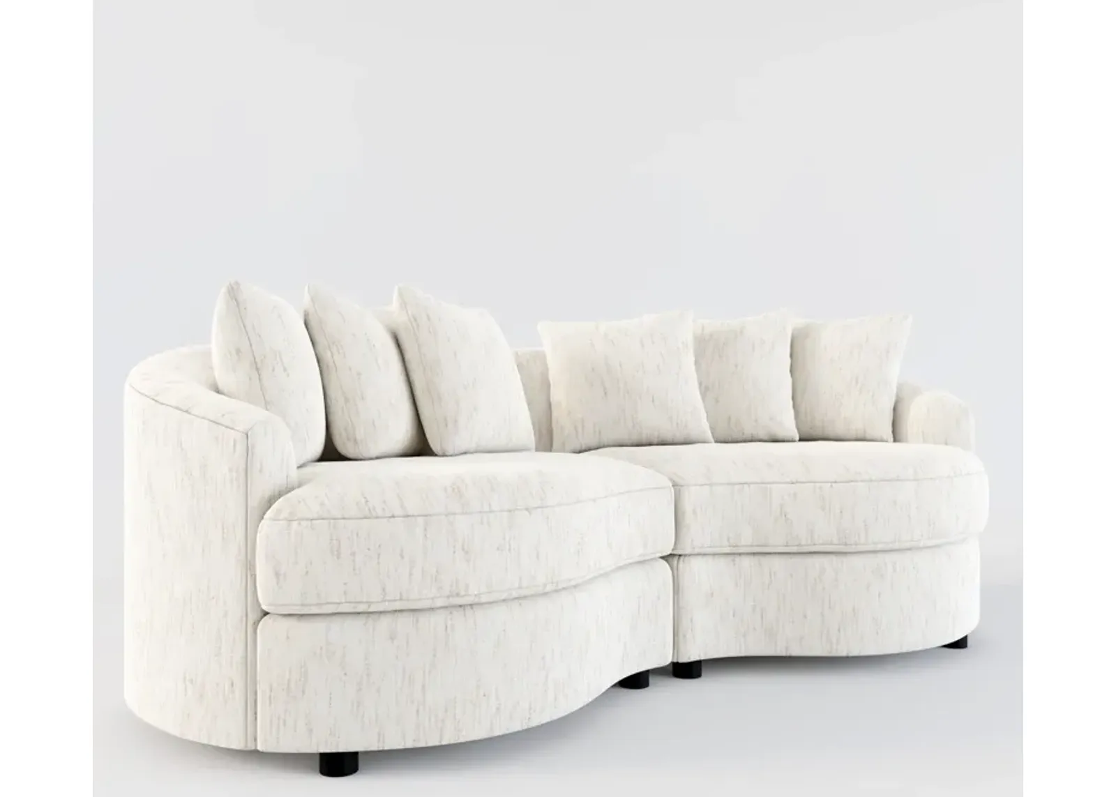 Allegra Foam Comfort 2-Piece Sectional - P.T. Cream