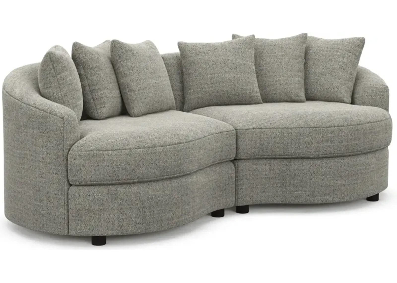 Allegra Foam Comfort 2-Piece Sectional - Pandora Pepper