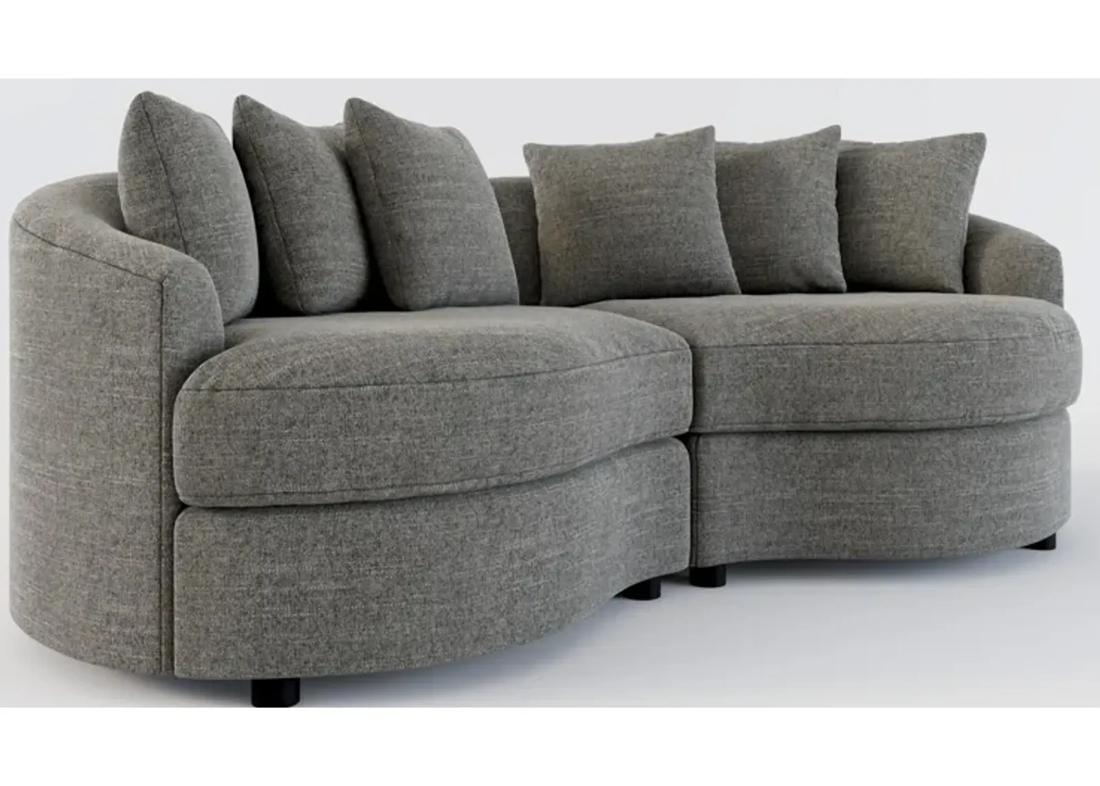 Allegra Foam Comfort 2-Piece Sectional - Curious Charcoal