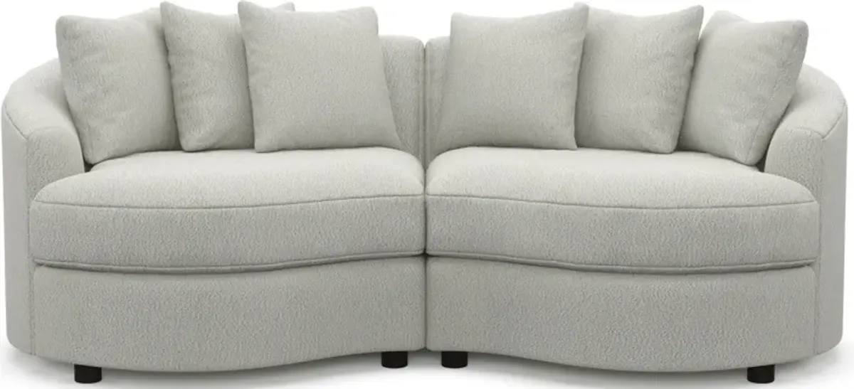 Allegra Foam Comfort 2-Piece Sectional - Oslo Snow