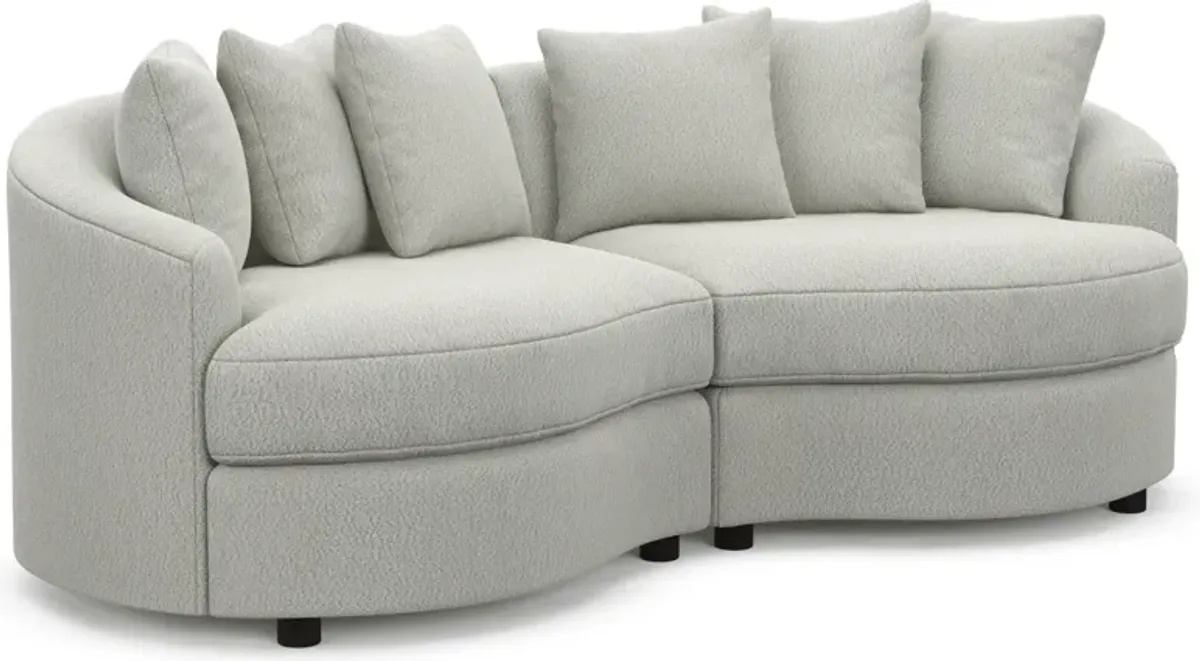 Allegra Foam Comfort 2-Piece Sectional - Oslo Snow