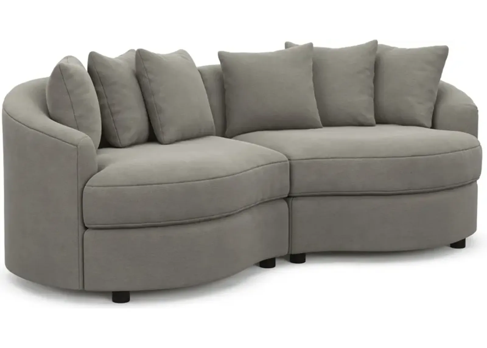 Allegra Foam Comfort 2-Piece Sectional - Abington Fog