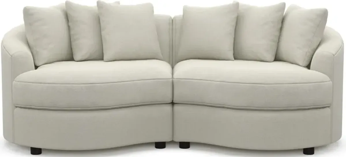 Allegra Foam Comfort 2-Piece Sectional - Anders Ivory