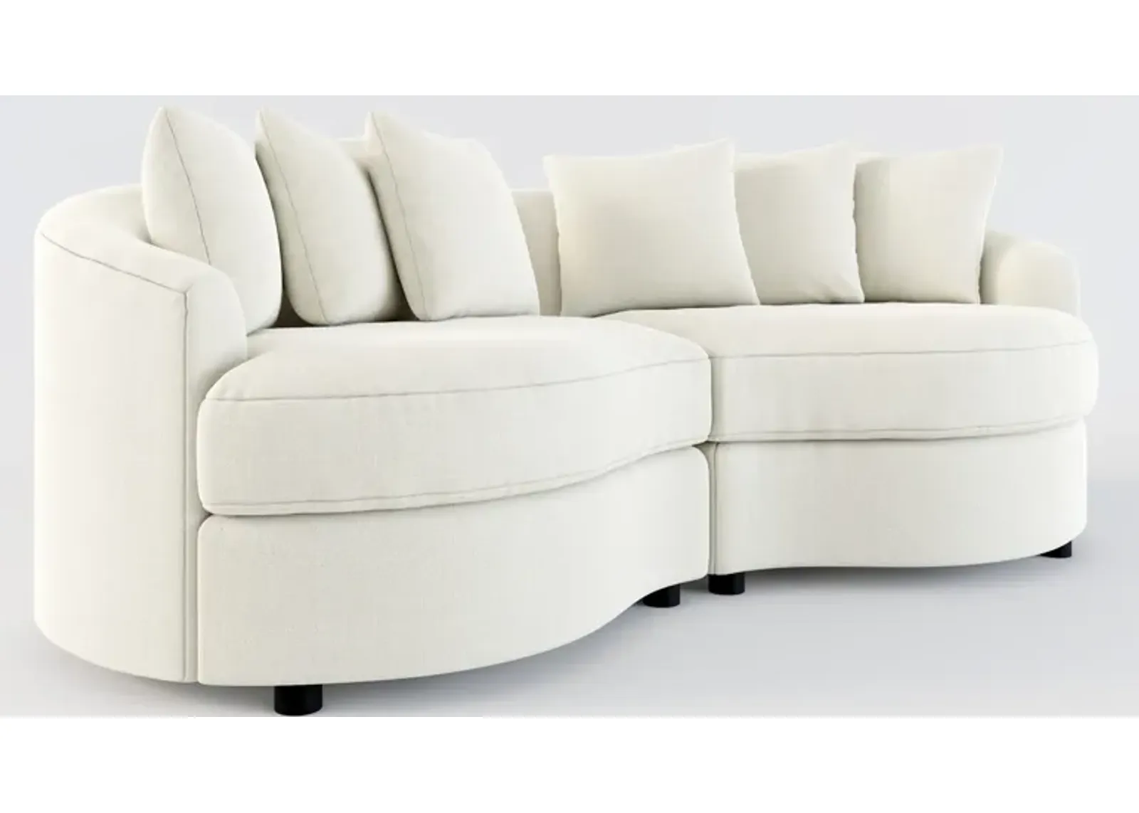 Allegra Foam Comfort 2-Piece Sectional - Anders Ivory