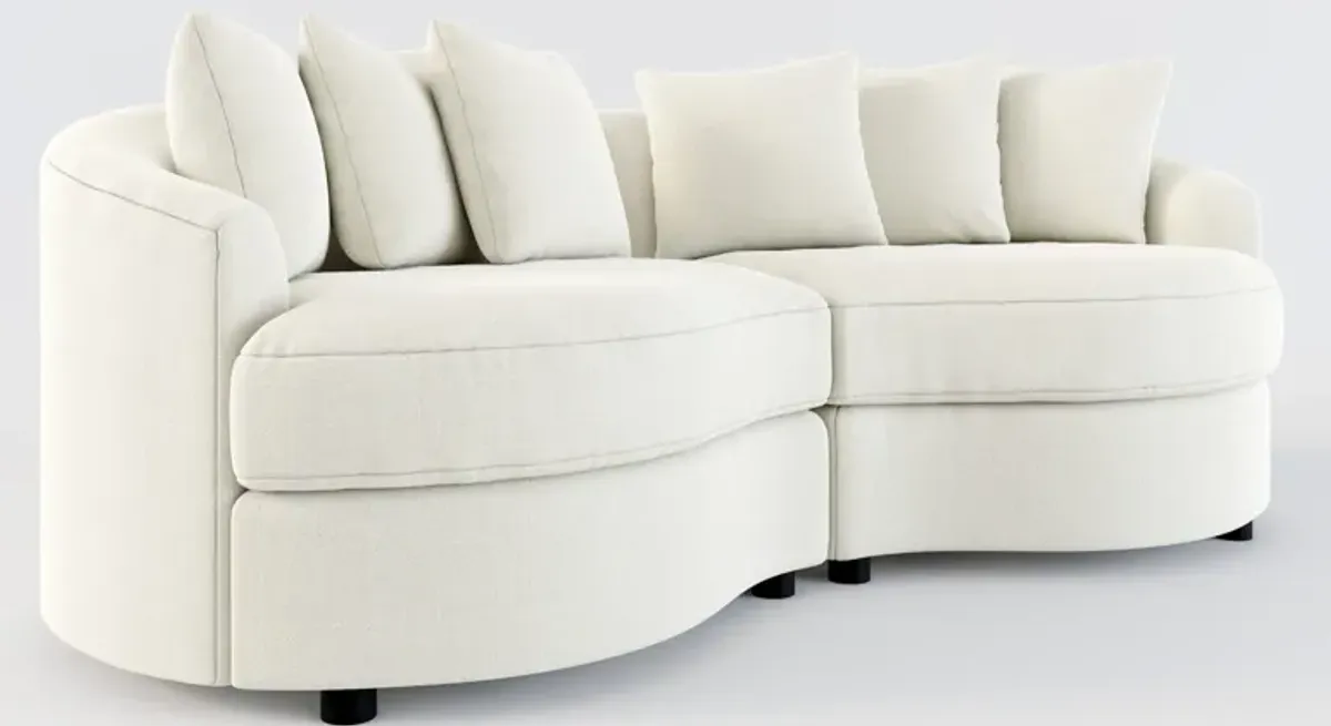 Allegra Foam Comfort 2-Piece Sectional - Anders Ivory