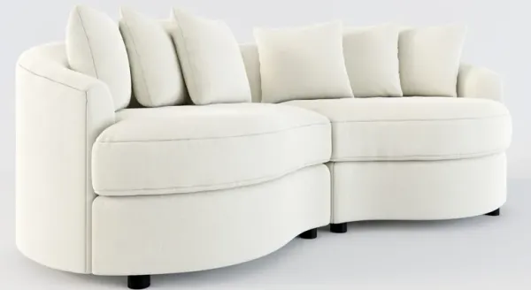Allegra Foam Comfort 2-Piece Sectional - Anders Ivory