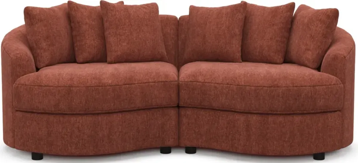 Allegra Foam Comfort 2-Piece Sectional - Contessa Paprika