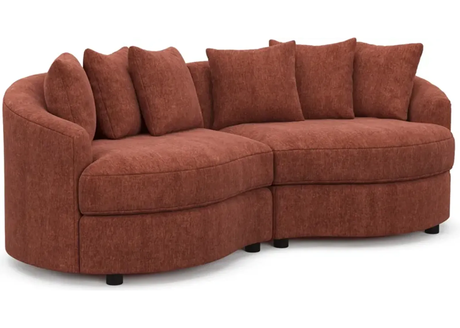 Allegra Foam Comfort 2-Piece Sectional - Contessa Paprika