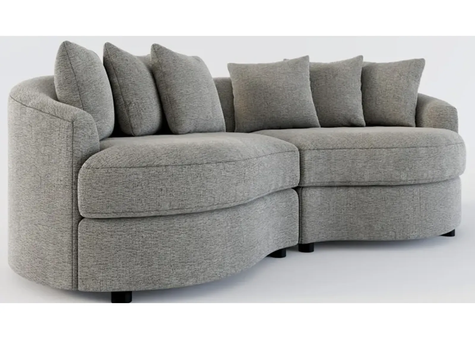 Allegra Foam Comfort 2-Piece Sectional - Living Large Charcoal