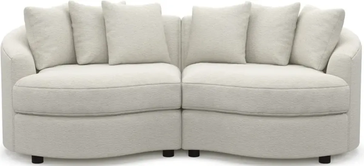 Allegra Foam Comfort 2-Piece Sectional - Living Large White