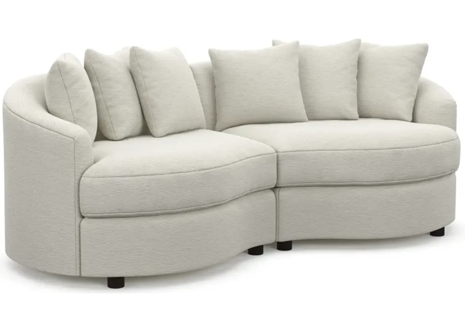 Allegra Foam Comfort 2-Piece Sectional - Living Large White