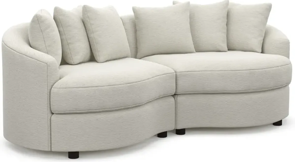 Allegra Foam Comfort 2-Piece Sectional - Living Large White