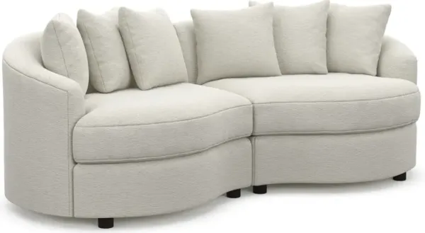 Allegra Foam Comfort 2-Piece Sectional - Living Large White
