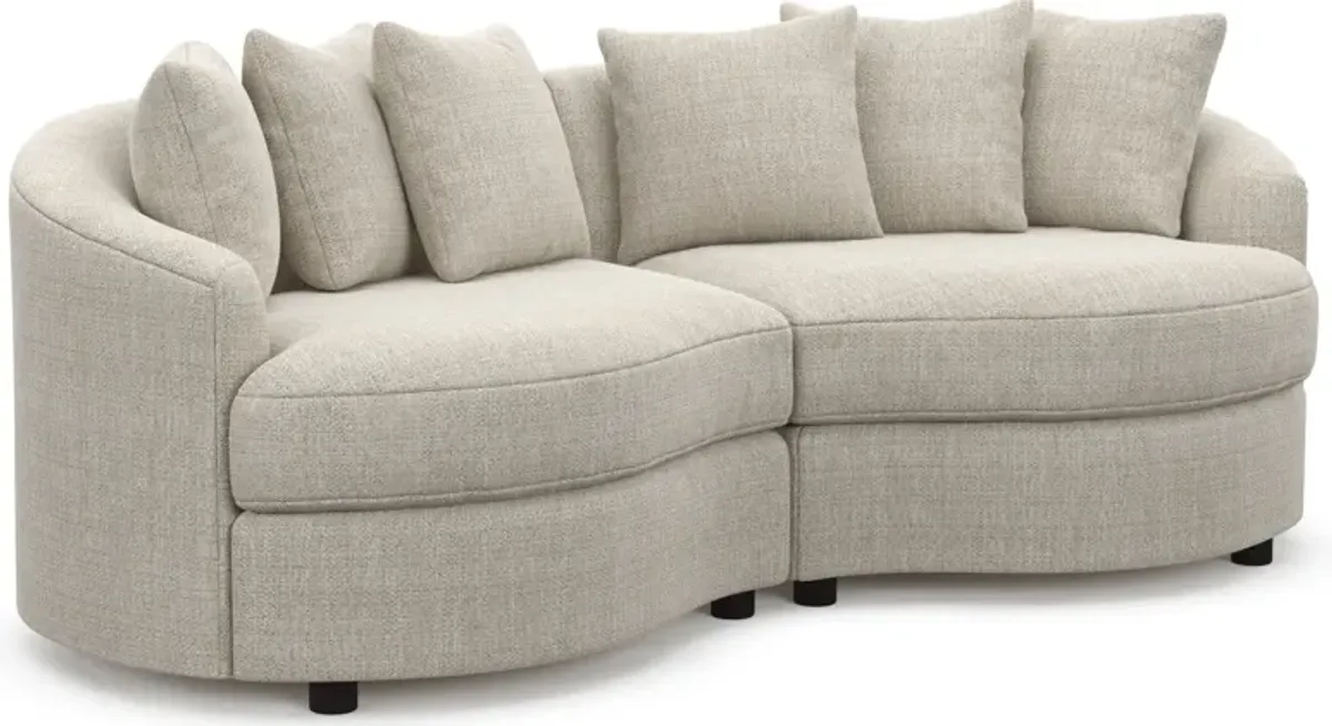 Allegra Foam Comfort 2-Piece Sectional - Mason Porcelain