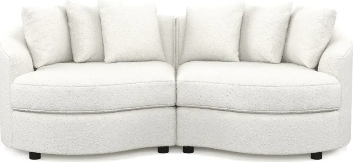 Allegra Foam Comfort 2-Piece Sectional - Bloke Snow