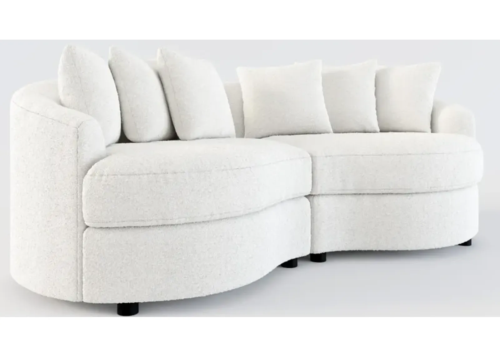 Allegra Foam Comfort 2-Piece Sectional - Bloke Snow