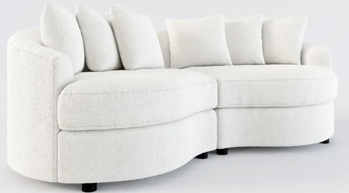 Allegra Foam Comfort 2-Piece Sectional - Bloke Snow