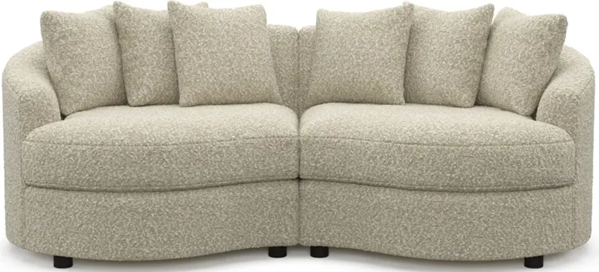 Allegra Foam Comfort 2-Piece Sectional - Bloke Cotton