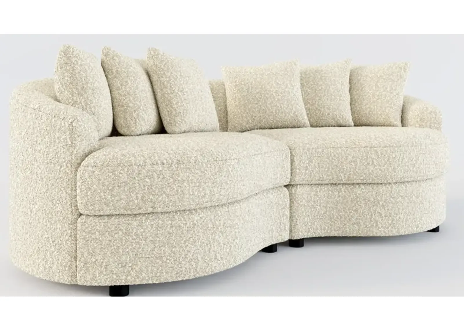 Allegra Foam Comfort 2-Piece Sectional - Bloke Cotton