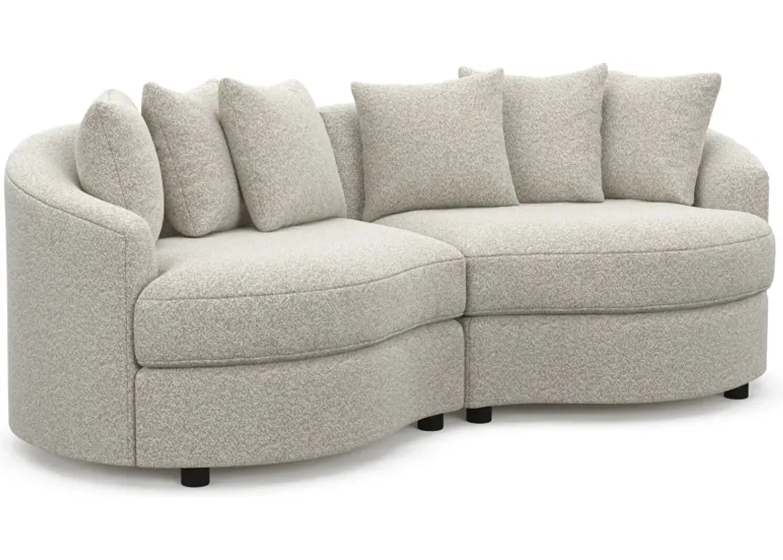 Allegra Foam Comfort 2-Piece Sectional - Muse Stone