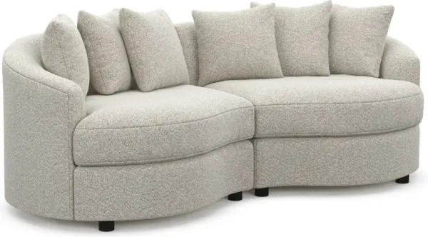 Allegra Foam Comfort 2-Piece Sectional - Muse Stone